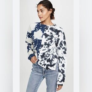 PSWL Proenza Schouler long sleeve cropped Tye dye sweatshirt-Medium